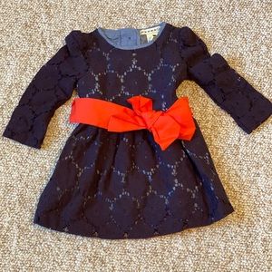 Anthem of the Ants Girls Navy Eyelet Dress
